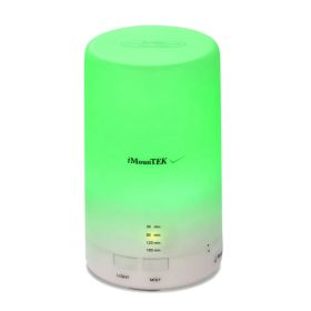 Mini Cool Mist Humidifier Ultrasonic Aroma Essential Oil Diffuser With 7 Color LED Lights 4 Timer Settings (Option: White)