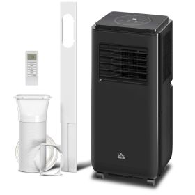 8,000 BTU Moible Air Conditioner 345 Sq. Ft., Dehumidifier Fan Auto Sleep with 24H Timer On/Off, Window Kit, Black (Option: Black-388x333x885 mm)