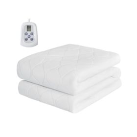 Heating Mattress King Size 80 X 78 Inches   Ultra Wide Dual Controller Electric Heater, 12 Heating Settings, Automatic Shutdown Within 12 Hours (Option: King)