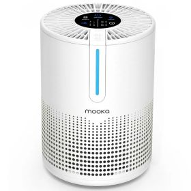 Air Purifiers For Bedroom Home 430 Sq.Ft, H13 HEPA Filter Small Portable Air Purifier With USB Cable Fragrance Sponge For Smokers Pollen Pets Dus (Option: White)