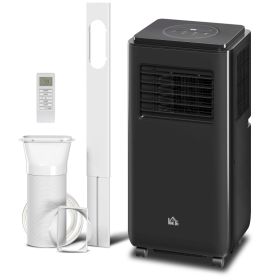 10,000 BTU Moible Air Conditioner 440 Sq. Ft., Dehumidifier Fan Auto Sleep with 24H Timer On/Off, Window Kit, Black (Option: Black-388x333x885 mm)