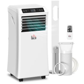 10000 BTU Mobile Portable Air Conditioner with Cooling, Dehumidifier and Ventilating, 2 Speed Fans, 24-Hour Timer, White (Option: White-405x380x890 mm)