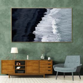 Original Oil Painting Sunrise Ocean Painting Large Canvas Coast Painting Sea Landscape Painting Palette Bedroom Painting Home Decor Christmas gif (Style: 01, size: 140x280cm)