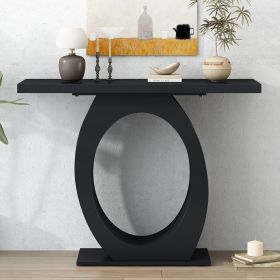 Mirod Stylish Modern Console Table with Egg-Shaped Base,Enhanced Stability and Durability,Sleek Design for Home Decor (Color: as Pic)