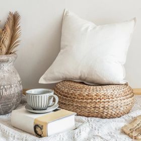 Linen Throw pillow; 18x18 inch Linen Accent Pillow (Material: Mustard)