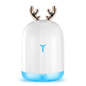 Ultrasonic Cool Mist Humidifier 220ml Air Diffuser Atomizer With 7 Color Breathing Lights For Home Office Gym Relax (Option: Deer)
